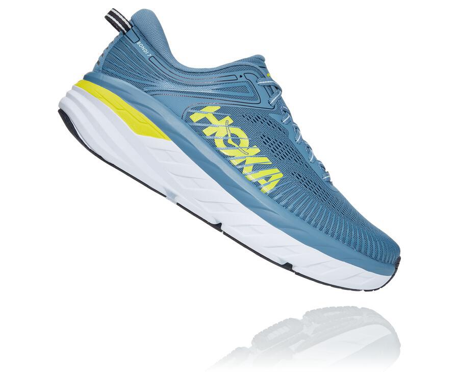 Tenis Hoka One One Masculino Azuis - Bondi 7 - 097-IDPTBK